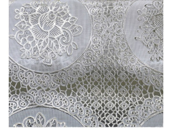 Клеенка виниловая ажурная "Lace" с золотом 1,37x20 метров (цена за рулон)