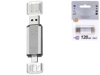 USB флеш-накопитель T&G 128gb USB/Type C 009, цвет серебро