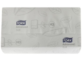 Полотенце бумажное Tork Advanced Singlefold, 2 слоя, 250шт, белое, Н3