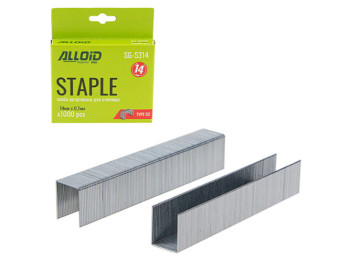 Скобы закаленные Alloid для степлера, тип 53, 14×0,7мм, 1000шт
