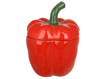 Керамічна ємність для сипучих продуктів Перець червоний, 700мл