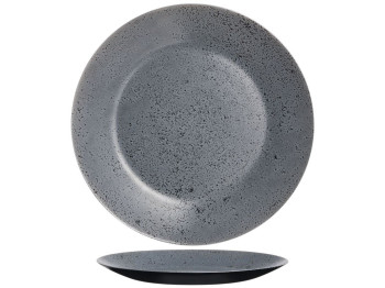 Тарілка обідня Luminarc Slate, ударостійке скло, 25×2,6см, колір сірий