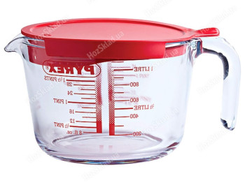 Стакан измерительный Pyrex Classic, 1л, с крышкой, 3426470277082