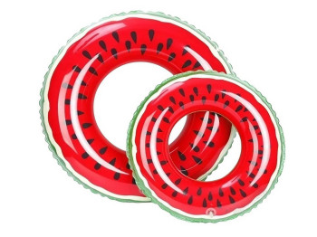 Надувной круг для плавания Красный арбуз, 80см