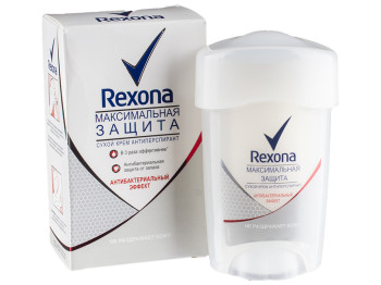 Антиперспирант-крем для мужчин Rexona men Максимальная защита "Антибактериальный эффект" 45мл