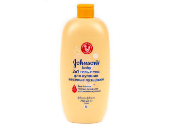 Гель-пенка для купания детская Johnson's Baby 2в1 "Веселые пузырьки" 750мл
