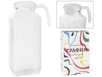 Графин "Искусство" (Микс) 1,8л 16х9х25,8см (цена за 1шт)