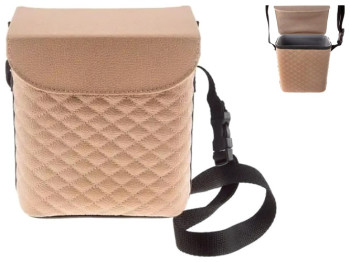 Автомобильное мусорное ведро с крышкой, бежевое