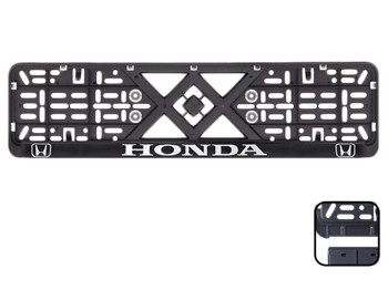 Рамка номера пластиковая с хромированной рельефной надписью HONDA
