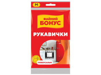 Рукавички гумові Бонус, універсальні, M, Економ