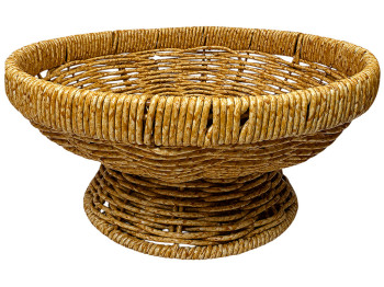 Корзинка для хлеба на ножке, плетеная сервировочная, 22×11,5 см