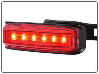 Велосипедний ліхтар AQY-0115-6SMD (червоний), ЗУ micro USB, вбудований акумулятор