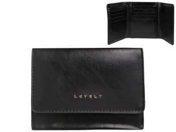 Кошелек женский кожзам. черный Saralyn "Lovely" 13х3х10,5см
