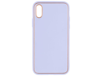 Чехол Leather Gold with Frame without Logo для iPhone X/Xs Цвет 15, Lilac