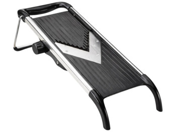 Тертка для овочів Kamille, нержавіюча сталь, пластик, 46х17, 5х6, 5см, колір чорний