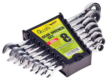 Набор ключей комбинированных трещоточных Alloid, 8-19мм (цена за набор 8 предметов)