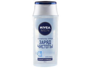 Шампунь-догляд Nivea men "Заряд чистоти" для чоловіків, з алое вера 250мл