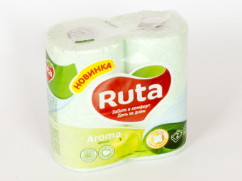 Папір туалетний "Ruta Aroma" зелений двошаровий (ціна за уп. 4 рулони)