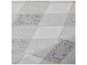 Клеенка Oda, кожаная фактура, на тканевой основе, ПВХ, 1,37×20м, цвет серо-бежевый (цена за рулон)