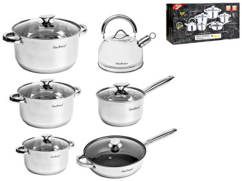 Набор посуды HausRoland, 5сл. индукционное дно (цена за набор 12предметов)