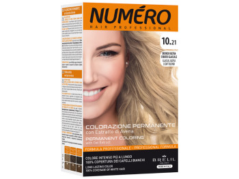 Фарба для волосся NUMERO 10.21 Glacial ultra light blonde (Крижаний ультрасвітлий блонд)