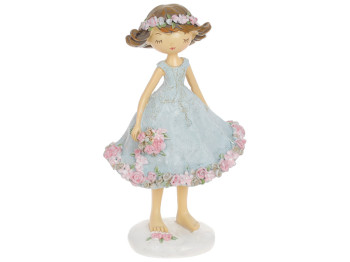 Декоративна статуетка Дівчинка у сукні з трояндами, 19,5см
