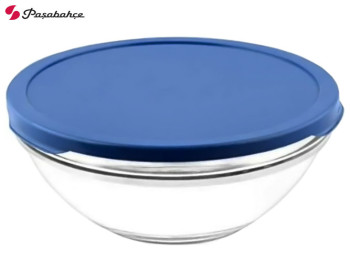 Салатник Chefs Pasabahce, с синей пластиковой крышкой, 1,135л, 1шт