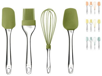 Набір кухонного приладдя силіконовий Maestro (ціна за набір 4 предмети)