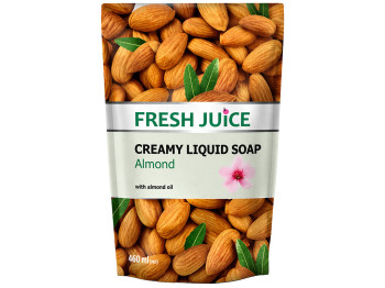 Крем-мило Fresh Juice Мигдаль, з молочком та олією солодкого мигдалю, 460мл, дойпак
