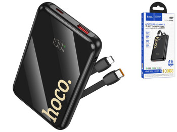 Универсальная мобильная батарея Power Bank Hoco Q37 Graceful, 10000mAh, цвет черный