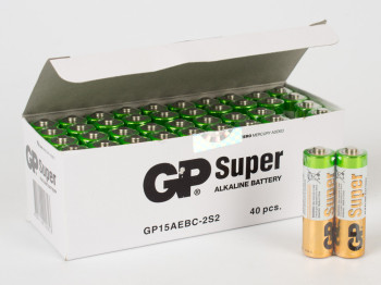 Батарейка алкалиновая GP Super Alkaline, 1.5V, AA, LR6 (цена за спайку 2шт) 06470