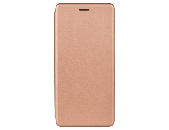 Чехол-книжка кожа для Xiaomi Poco X3/Poco X3 Pro Цвет Розово-Золотой