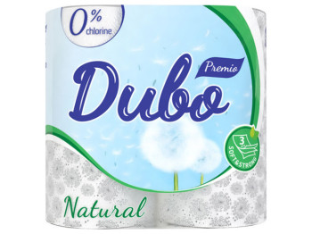 Туалетная бумага Диво Premio Natural, СГ 15г/м, 3х слойная, 4 рулона