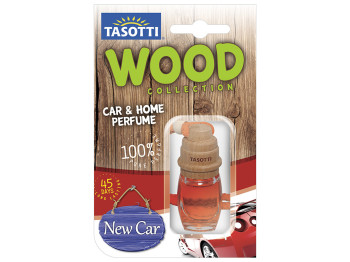 Освежитель воздуха на зеркало Tasotti Wood пробковый New Car 7мл