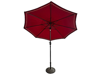 Зонт Кафе, с led-подсветкой, антиветер с наклоном, 3м, 6 спиц