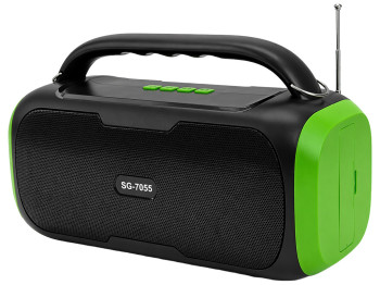 Колонка беспроводная, Bluetooth 5.1, солн. панель, аккумулятор 1200мАч, пластик, 23,4×11,8×15,5см