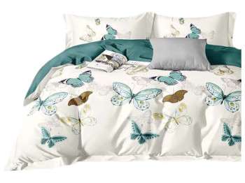 Комплект постельного белья Soho Евро Lounge, 200x230см, Butterfly Aqua, 6900069941815