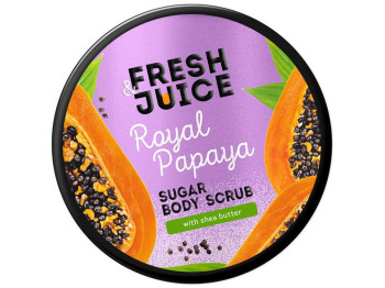 Скраб цукровий для тіла Fresh Juice, Royal Papaya, з маслом ши та екстрактом папайї, 200мл