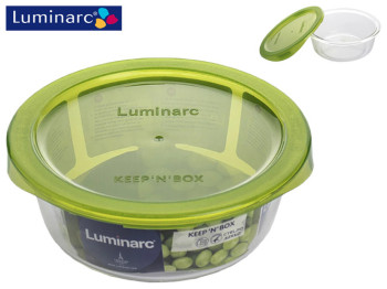 Контейнер стеклянный Luminarc Keep'n Box круглый, с пластиковой крышкой 390мл