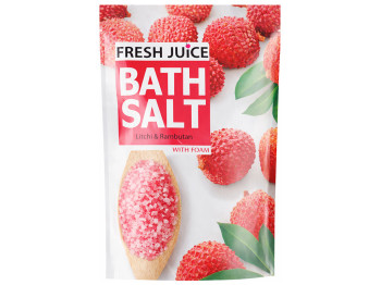 Соль для ванн Fresh Juice, морская, с маслом жожоба и экстрактами личи и рамбутана, 500г, дойпак