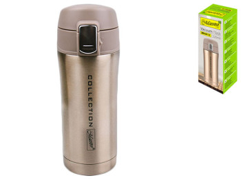 Термокружка металлическая с откидной крышкой на замке-кнопке Maestro 320мл