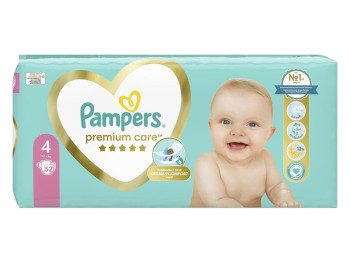 Подгузники Pampers Premium Care Maxi, размер 4 (9–14 кг), 52шт
