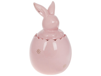 Банка керамическая Кролик, 2,3л, цвет – розовый