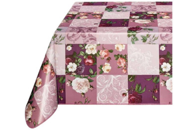 Клеенка Dekorama, ПВХ, 1,40×20м, цвет розово-бордовый (цена за рулон)