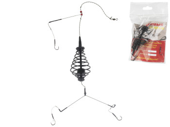 Снасть монтаж карповый Чемпион Конус-пружина с отводами 30г крючок №9 35см