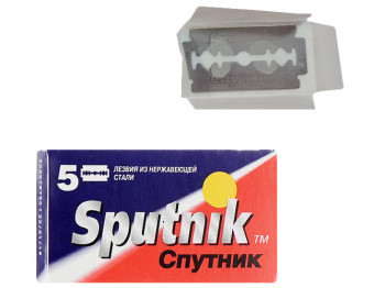 Лезвия Gillette SPUTNIK нержавеющая сталь, двусторонние (цена за набор 5шт)