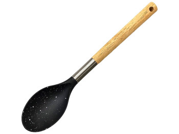 Ложка велика силіконова з деревяною ручкою