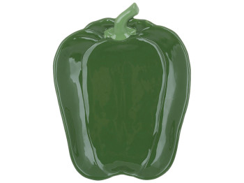 Тарелка керамическая Pepper, 27х21,5х3см, цвет - зеленый