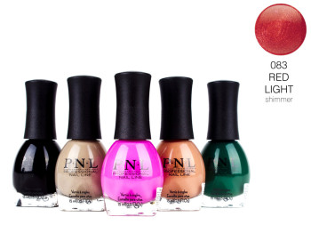 Лак для ногтей P.N.L №083 RED LIGHT Shimmer 15мл