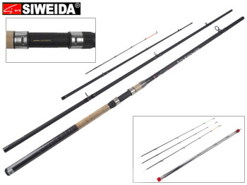 Спінінг штекерний Siweida "Basic feeder" фідер композит, 12 кілець, 4-секційний 3,6м 180г